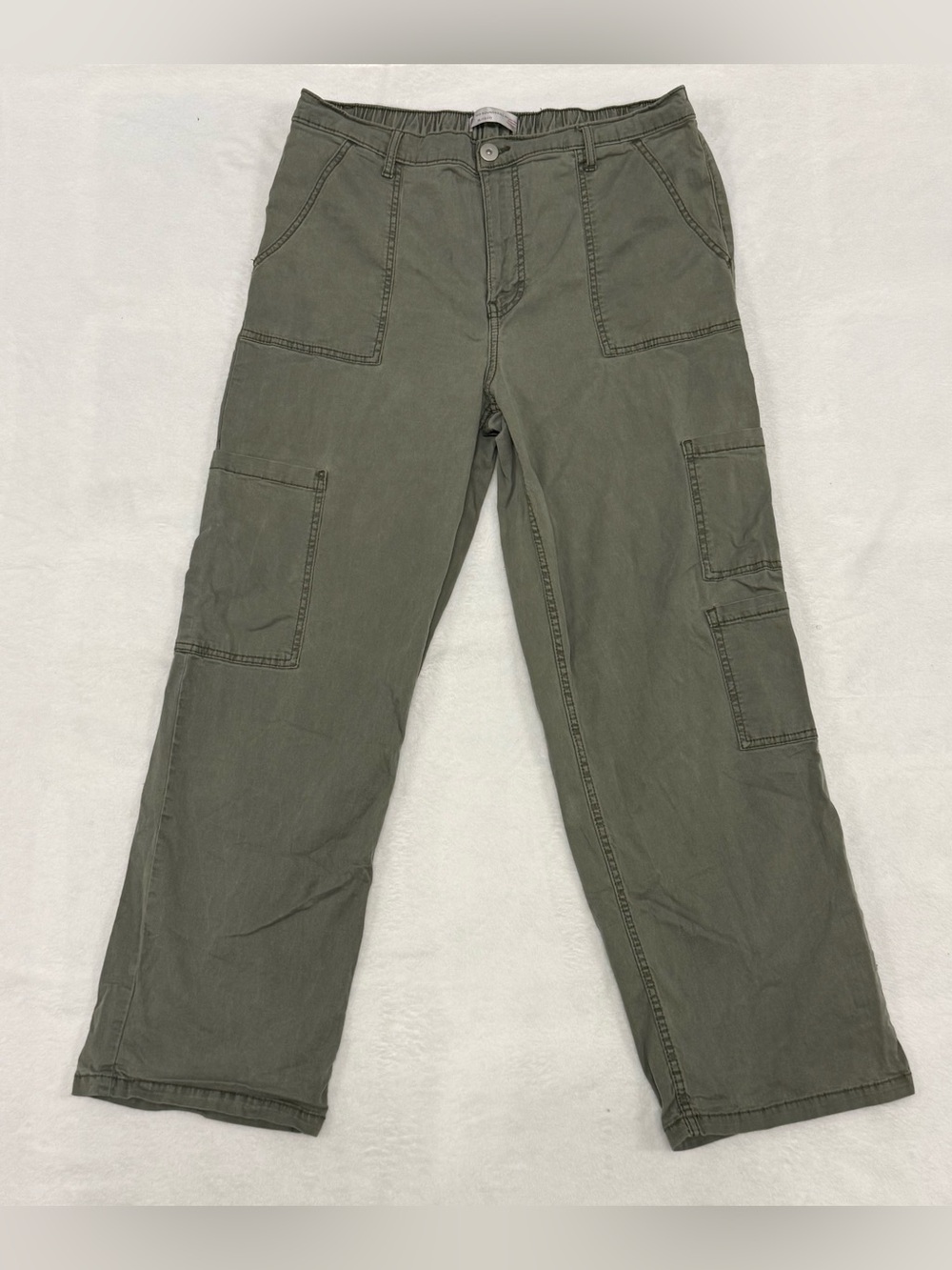 No Boundaries Junior Girl’s XL Sage Green Wide-Leg Cargo Pants